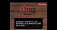 Desktop Screenshot of kotel.be